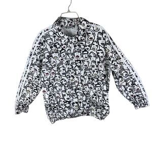 Adidas Originals Fiorucci Denim Faces Jacket White Black Size Small